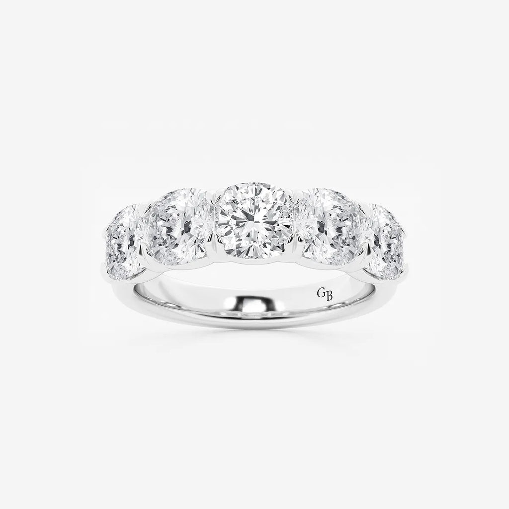 GWA031 - product video for 3 ctw Cushion Lab Grown Diamond Five-Stone Anniversary Band