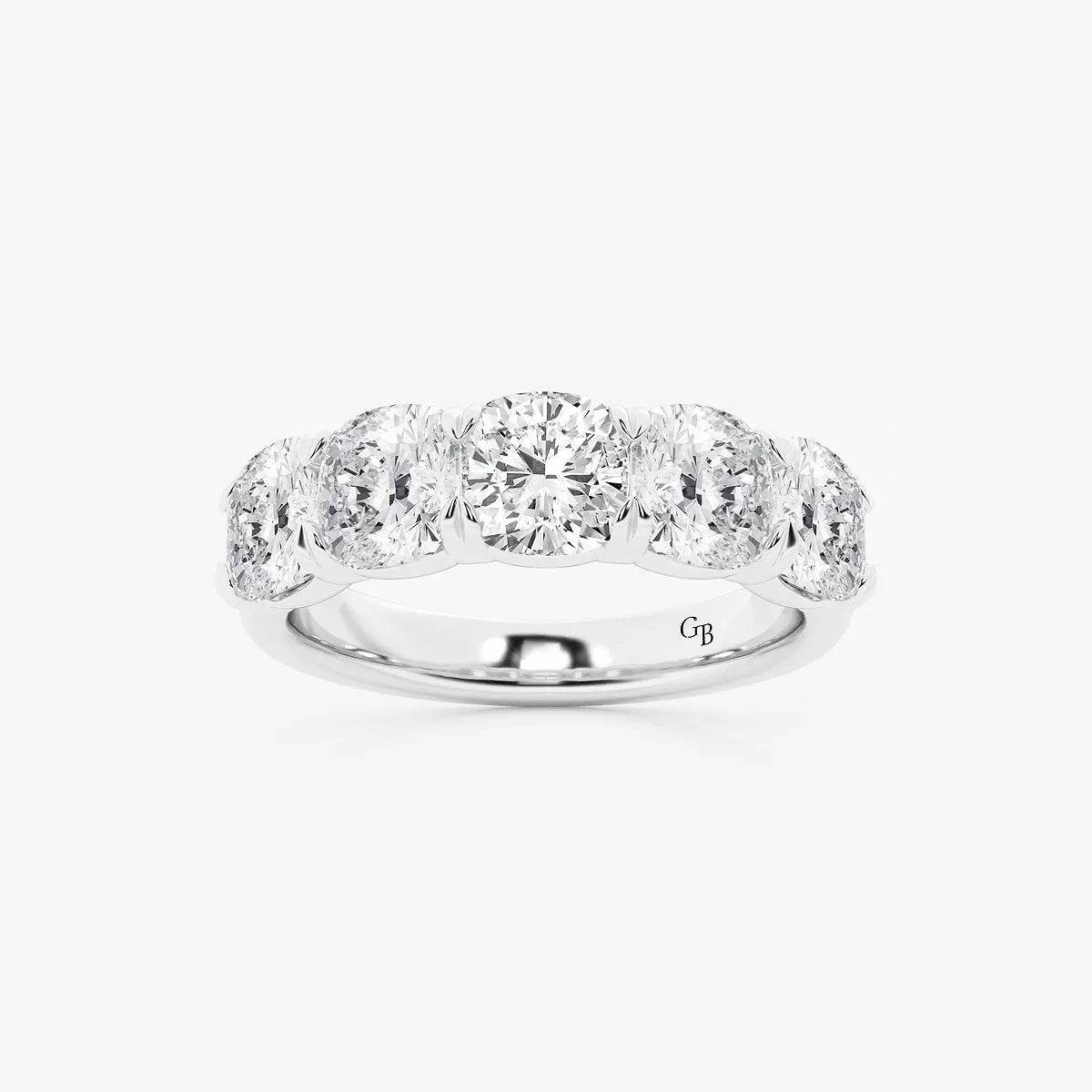 GWA031 - product video for 3 ctw Cushion Lab Grown Diamond Five-Stone Anniversary Band