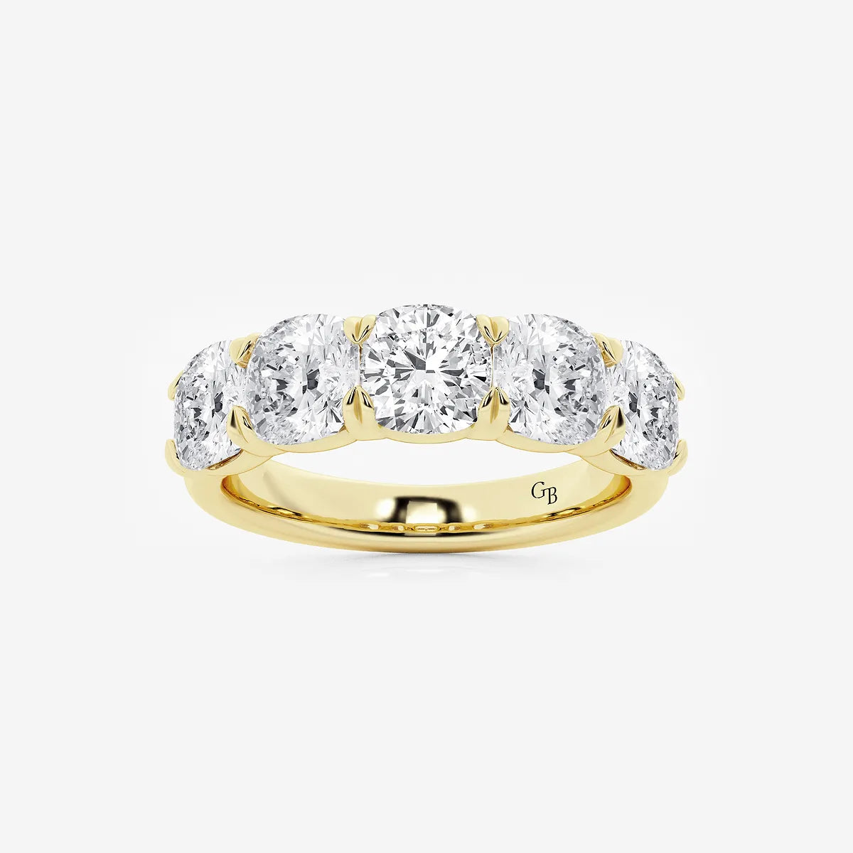GWA031 - product video for 3 ctw Cushion Lab Grown Diamond Five-Stone Anniversary Band