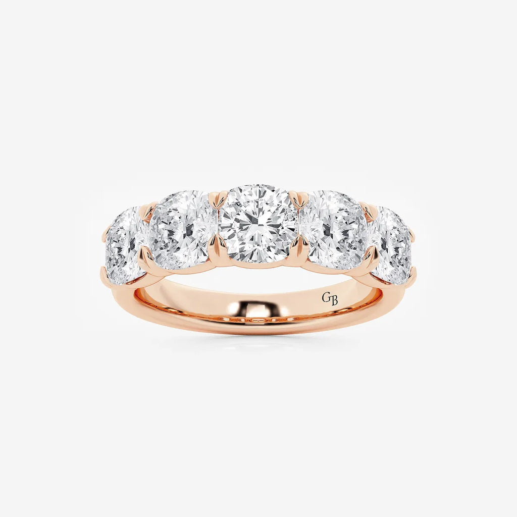 GWA031 - product video for 3 ctw Cushion Lab Grown Diamond Five-Stone Anniversary Band