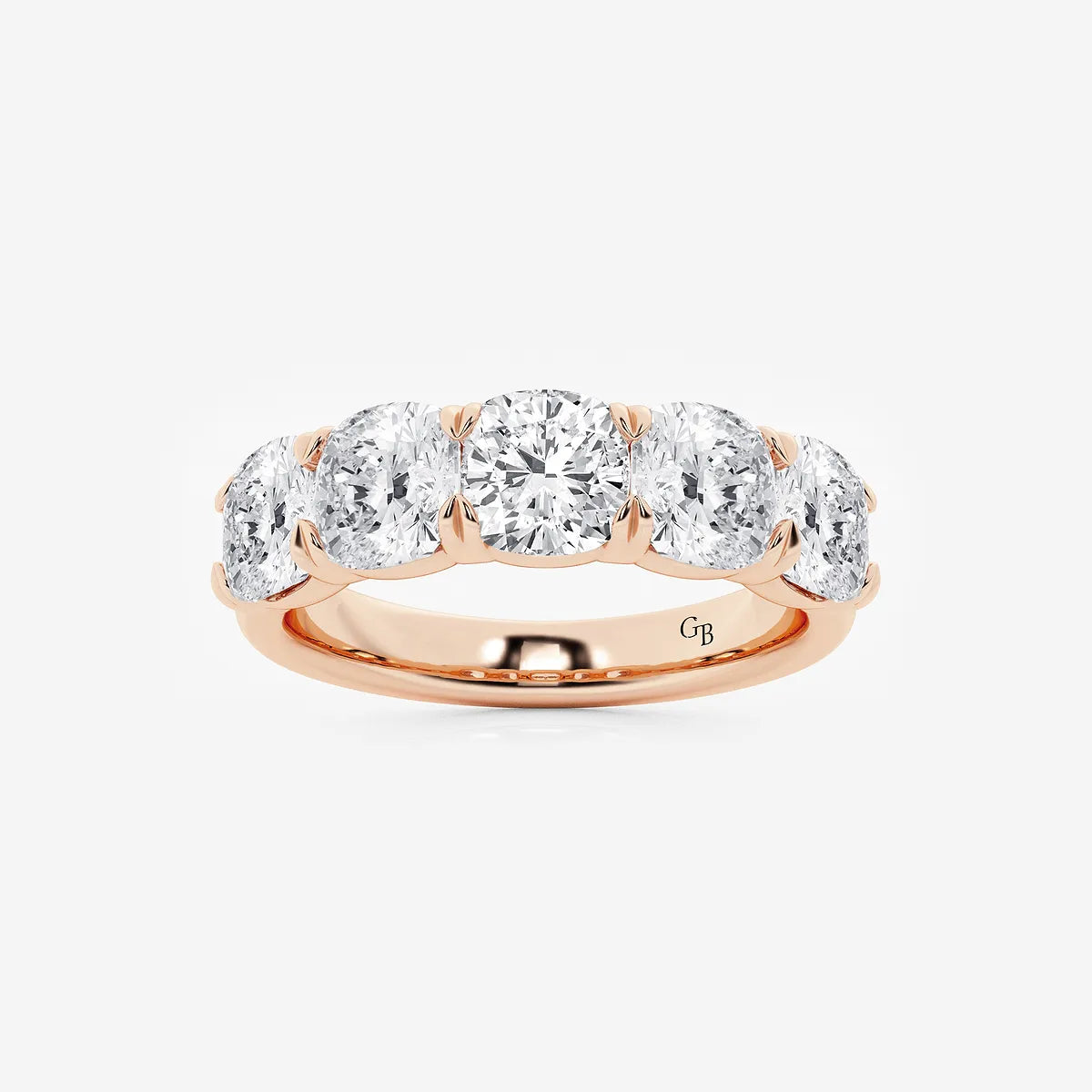 GWA031 - product video for 3 ctw Cushion Lab Grown Diamond Five-Stone Anniversary Band