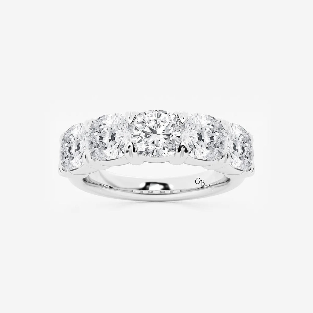 GWA031 - product video for 4 ctw Cushion Lab Grown Diamond Five-Stone Anniversary Band