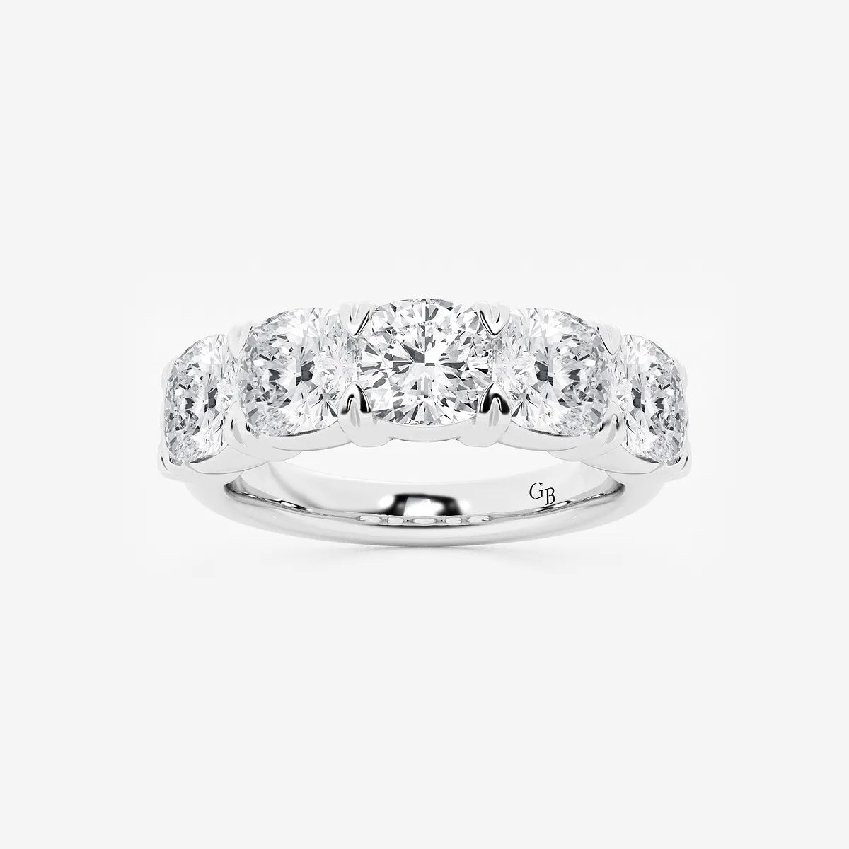GWA031 - product video for 4 ctw Cushion Lab Grown Diamond Five-Stone Anniversary Band