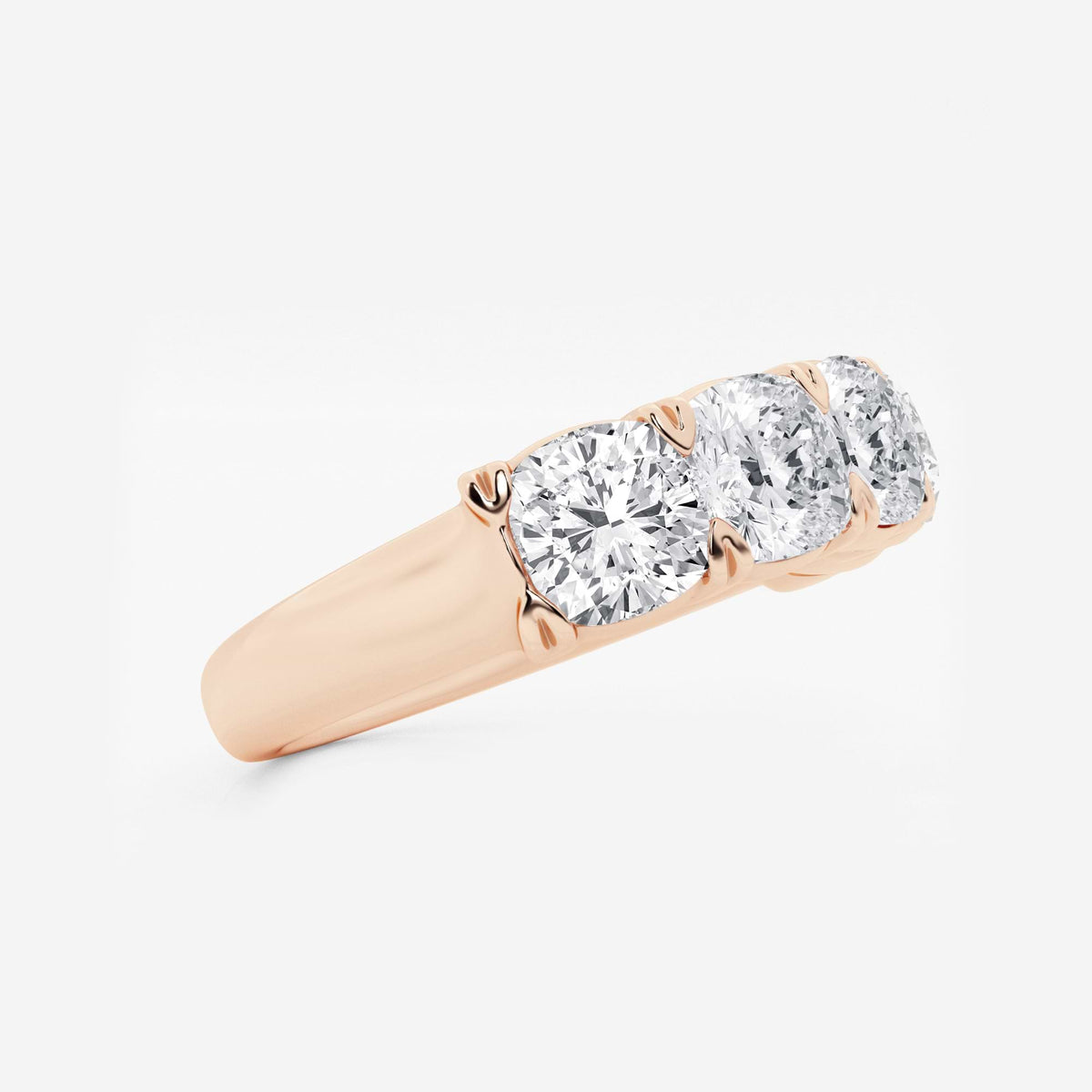 GWA031 - Additional Image 1 for  4 ctw Cushion Lab Grown Diamond Five-Stone Anniversary Band