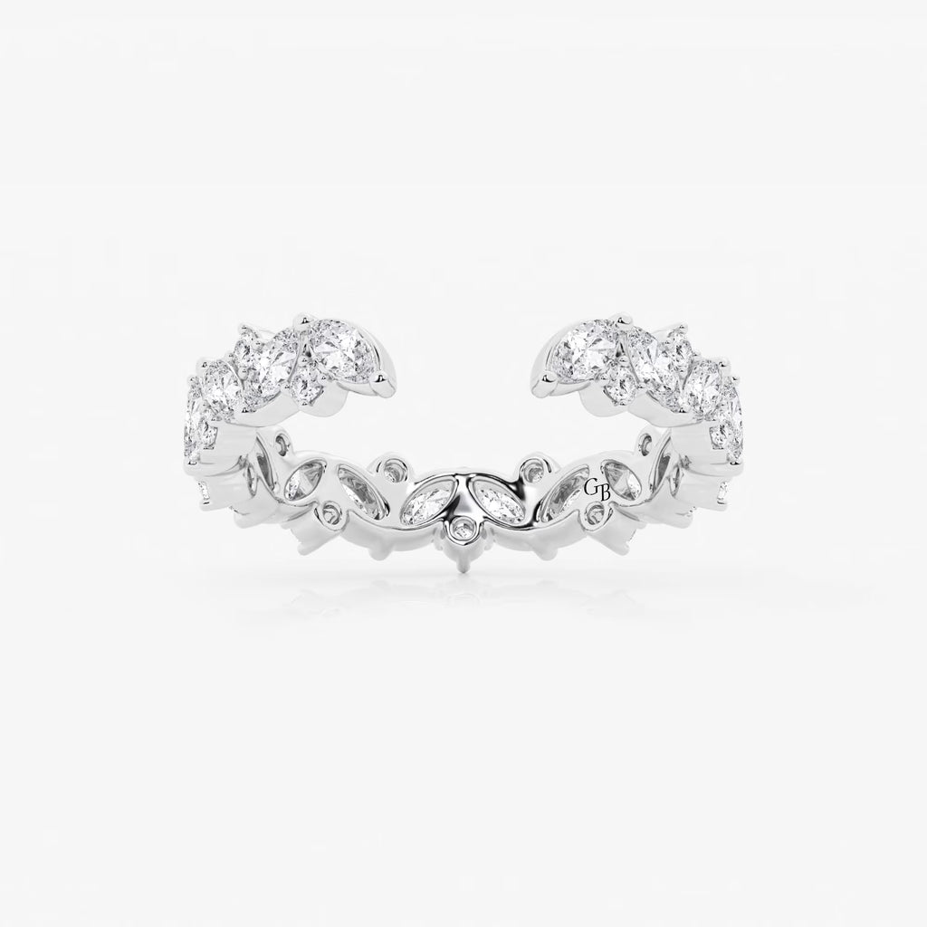 GWA032 - 1 1/3 ctw Multi-Shape Lab Grown Diamond Nesting Wedding Band