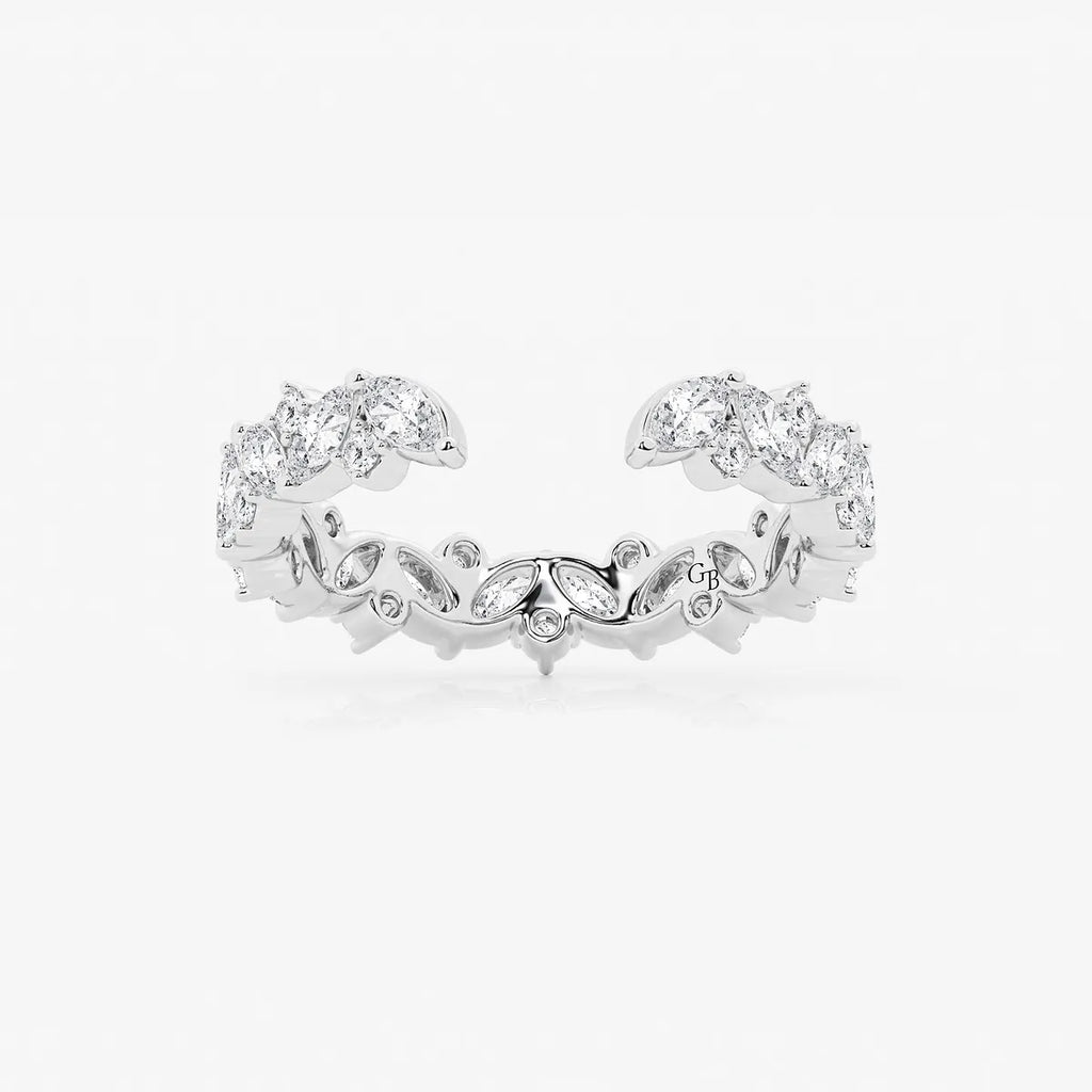GWA032 - product video for 1 1/3 ctw Multi-Shape Lab Grown Diamond Nesting Wedding Band
