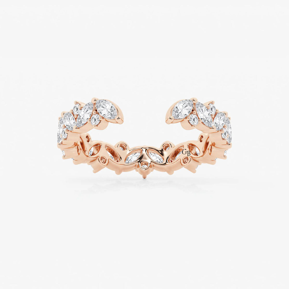 GWA032 - 1 1/3 ctw Multi-Shape Lab Grown Diamond Nesting Wedding Band