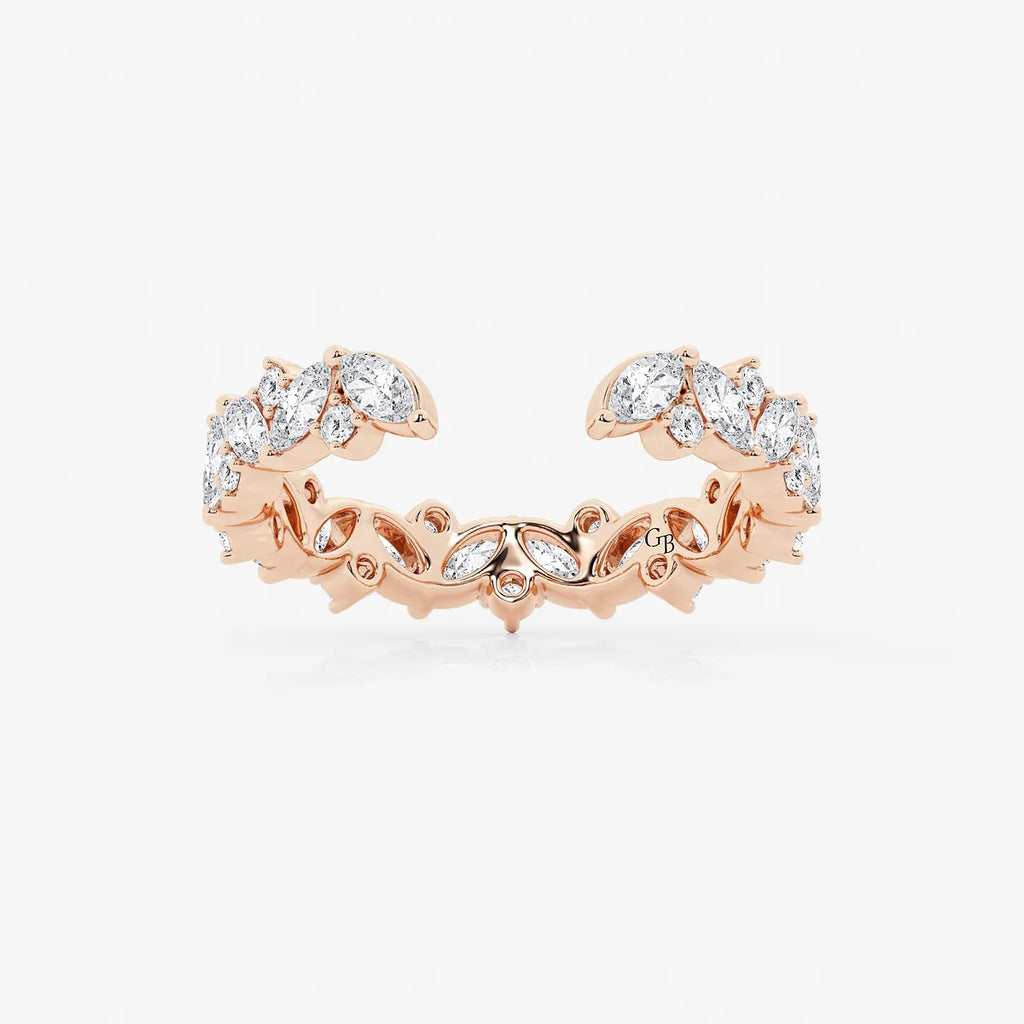 GWA032 - product video for 1 1/3 ctw Multi-Shape Lab Grown Diamond Nesting Wedding Band