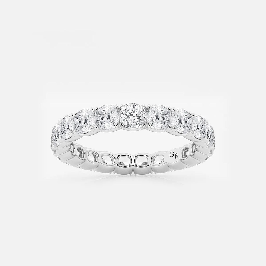 GWA033 - product video for 3 ctw Cushion Lab Grown Diamond Eternity Band - 3.2mm Width