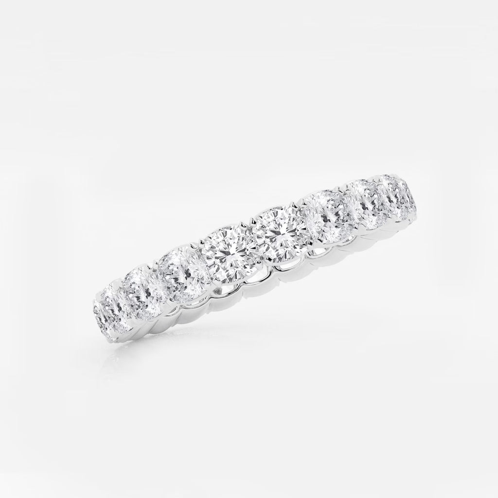 GWA033 - Additional Image 1 for  3 ctw Cushion Lab Grown Diamond Eternity Band - 3.2mm Width
