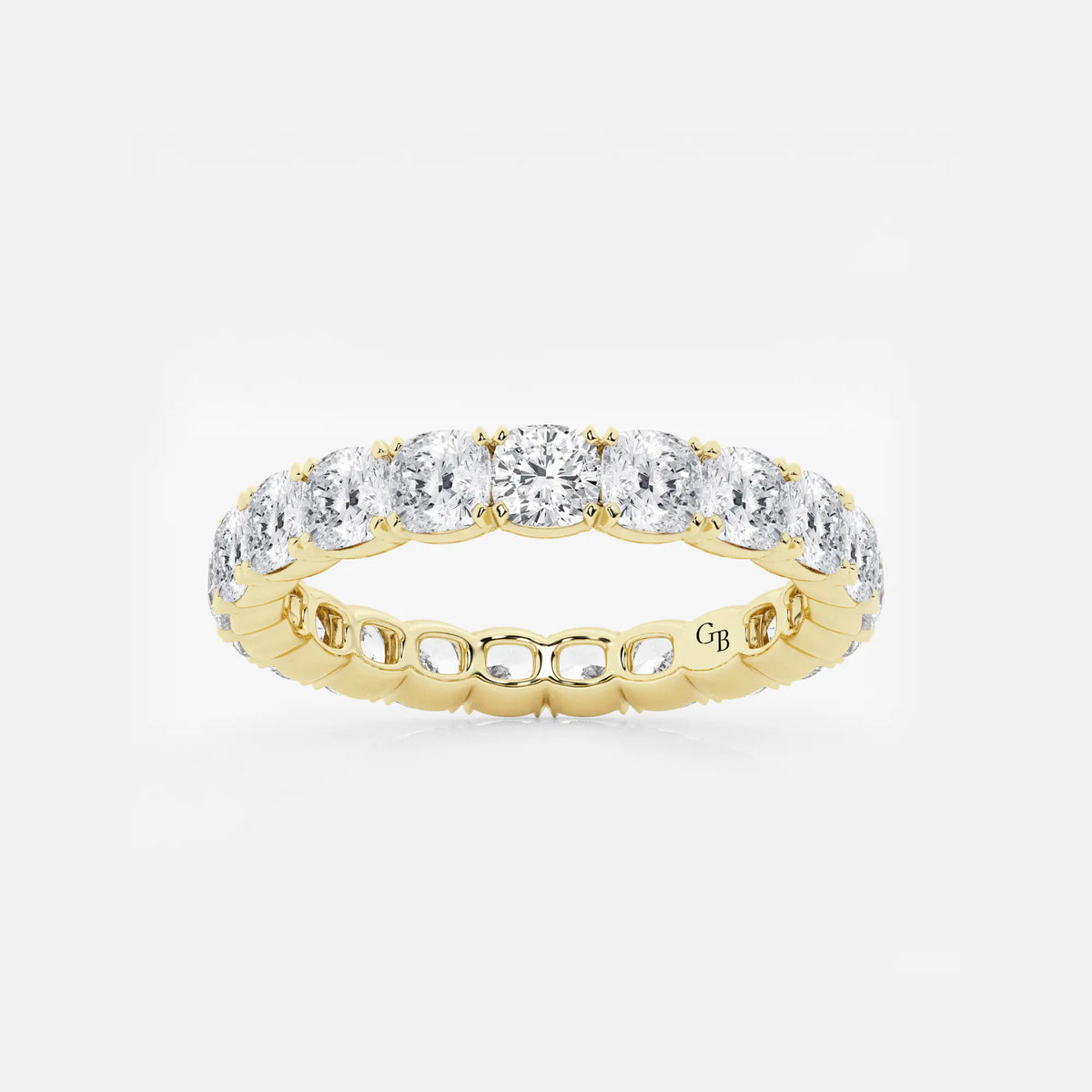 GWA033 - 3 ctw Cushion Lab Grown Diamond Eternity Band - 3.2mm Width