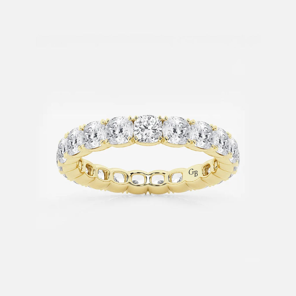 GWA033 - product video for 3 ctw Cushion Lab Grown Diamond Eternity Band - 3.2mm Width