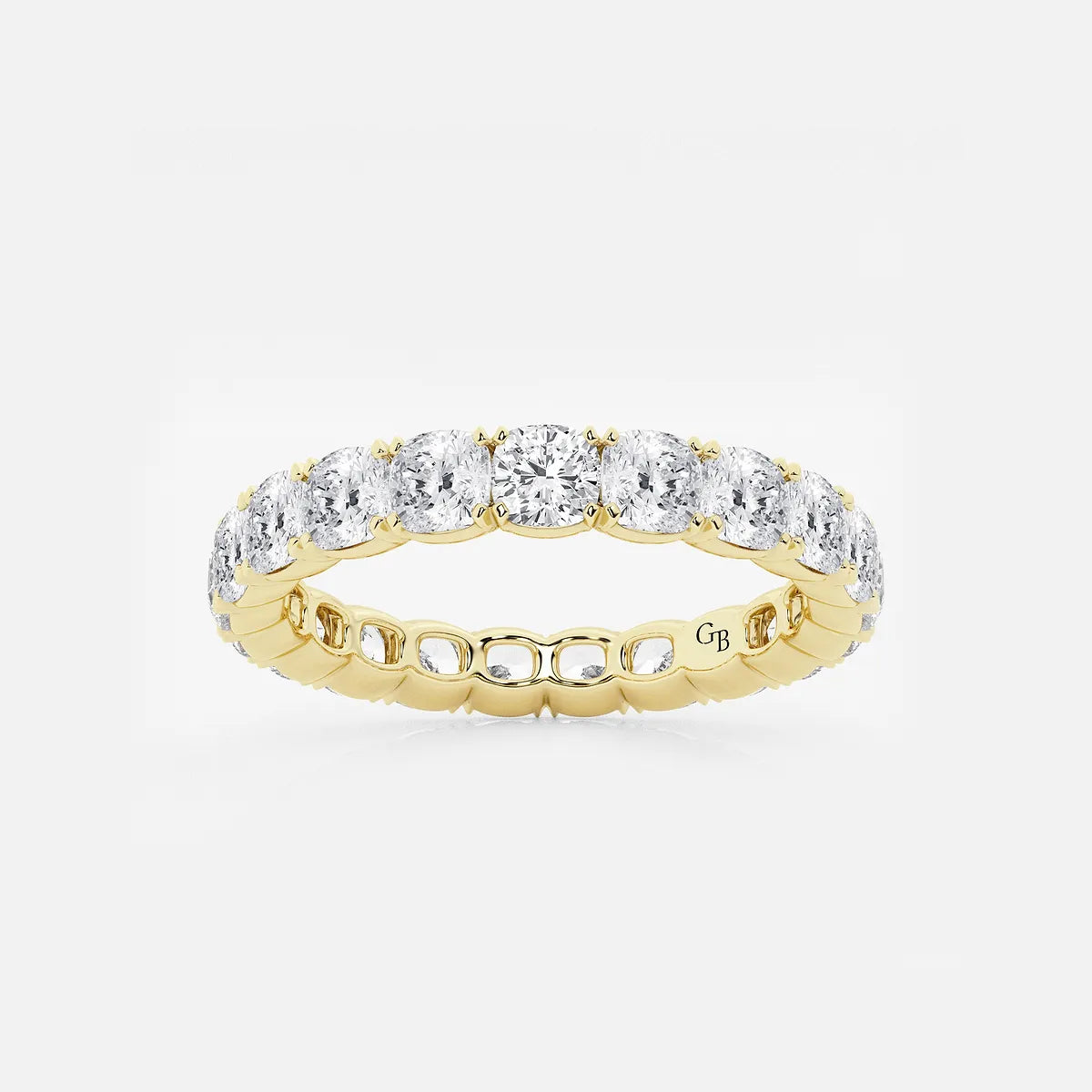 GWA033 - product video for 3 ctw Cushion Lab Grown Diamond Eternity Band - 3.2mm Width