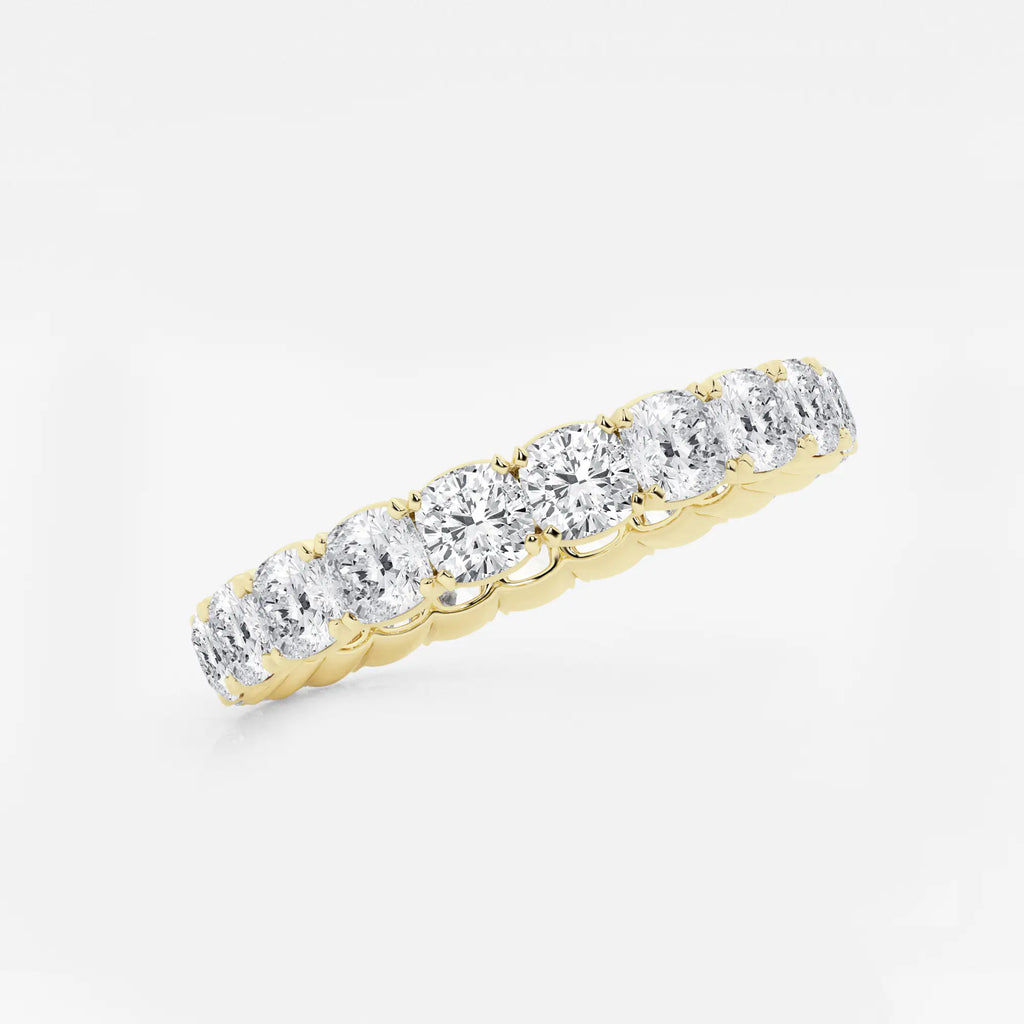 GWA033 - Additional Image 1 for  3 ctw Cushion Lab Grown Diamond Eternity Band - 3.2mm Width