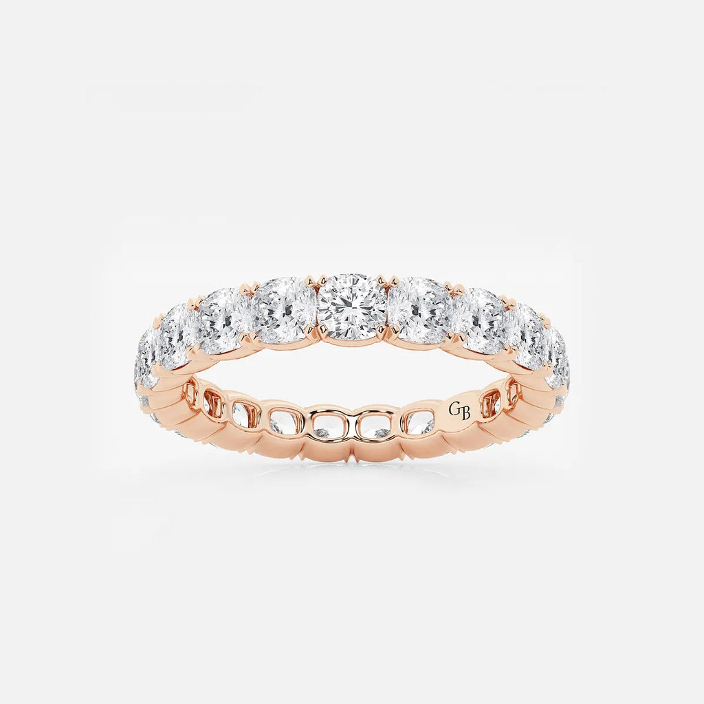 GWA033 - product video for 3 ctw Cushion Lab Grown Diamond Eternity Band - 3.2mm Width