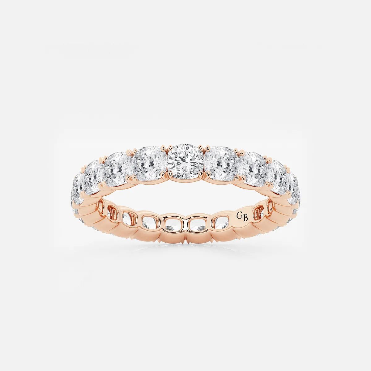 GWA033 - product video for 3 ctw Cushion Lab Grown Diamond Eternity Band - 3.2mm Width