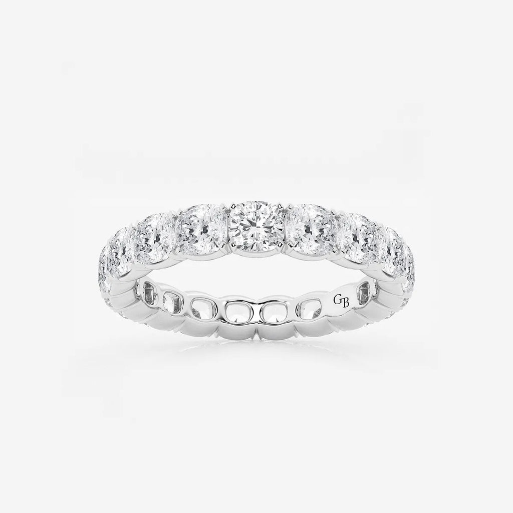 GWA033 - product video for 4 ctw Cushion Lab Grown Diamond Eternity Band - 3.7mm Width