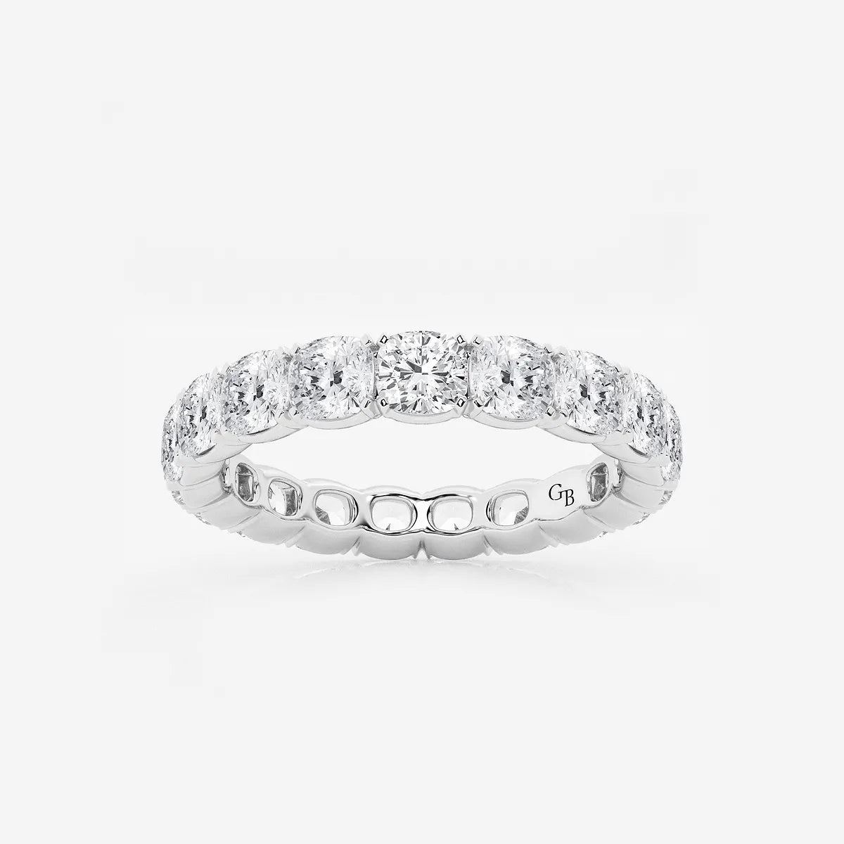 GWA033 - product video for 4 ctw Cushion Lab Grown Diamond Eternity Band - 3.7mm Width