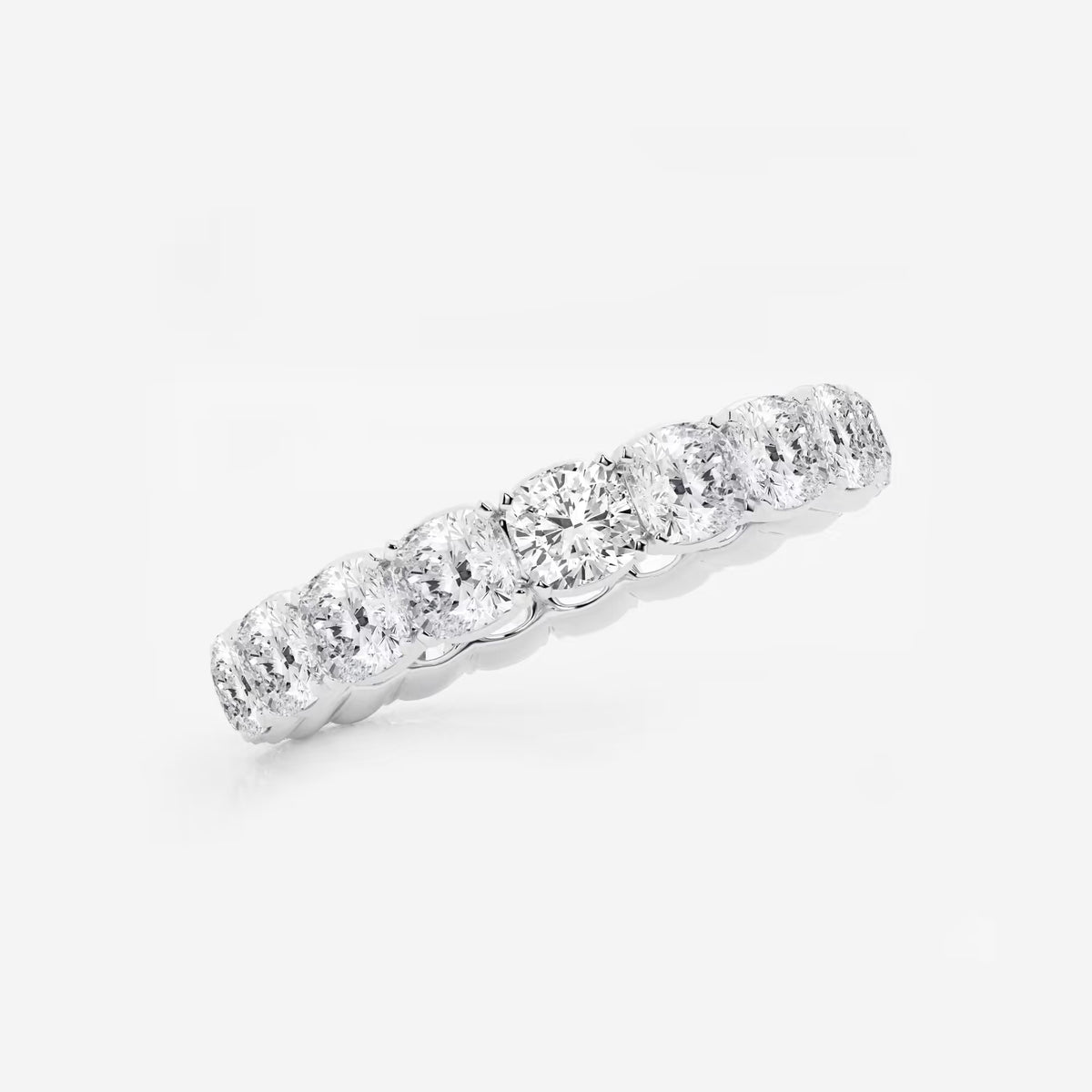 GWA033 - Additional Image 1 for  4 ctw Cushion Lab Grown Diamond Eternity Band - 3.7mm Width