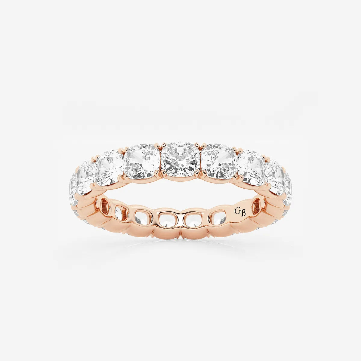 GWA033 - product video for 4 ctw Cushion Lab Grown Diamond Eternity Band - 3.7mm Width