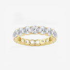 GWA033 - product video for 5 ctw Cushion Lab Grown Diamond Eternity Band - 4.1mm Width