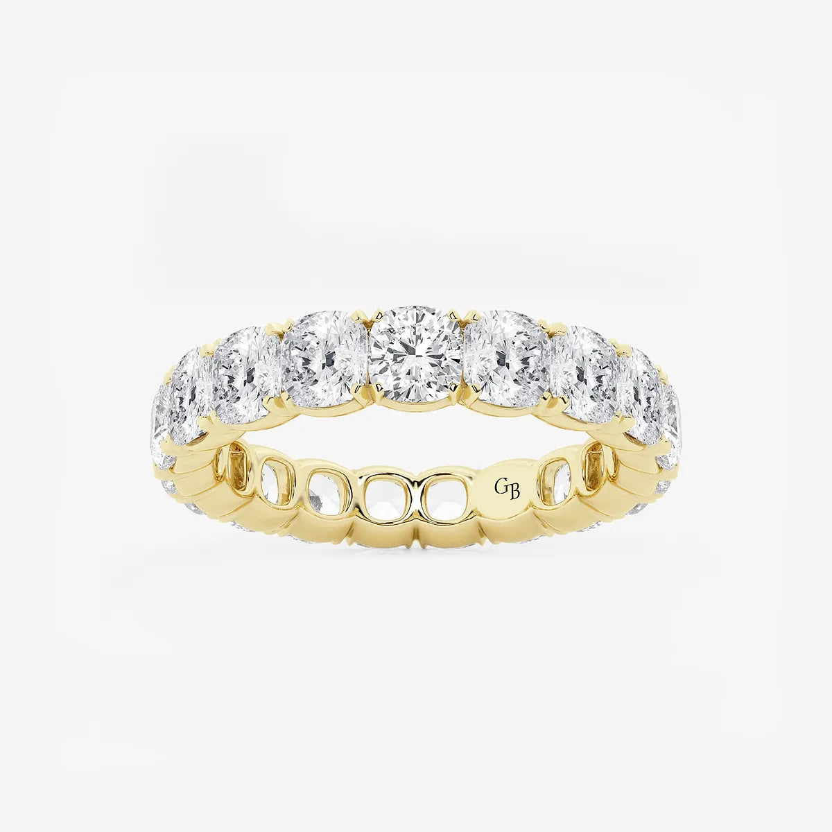 GWA033 - product video for 5 ctw Cushion Lab Grown Diamond Eternity Band - 4.1mm Width
