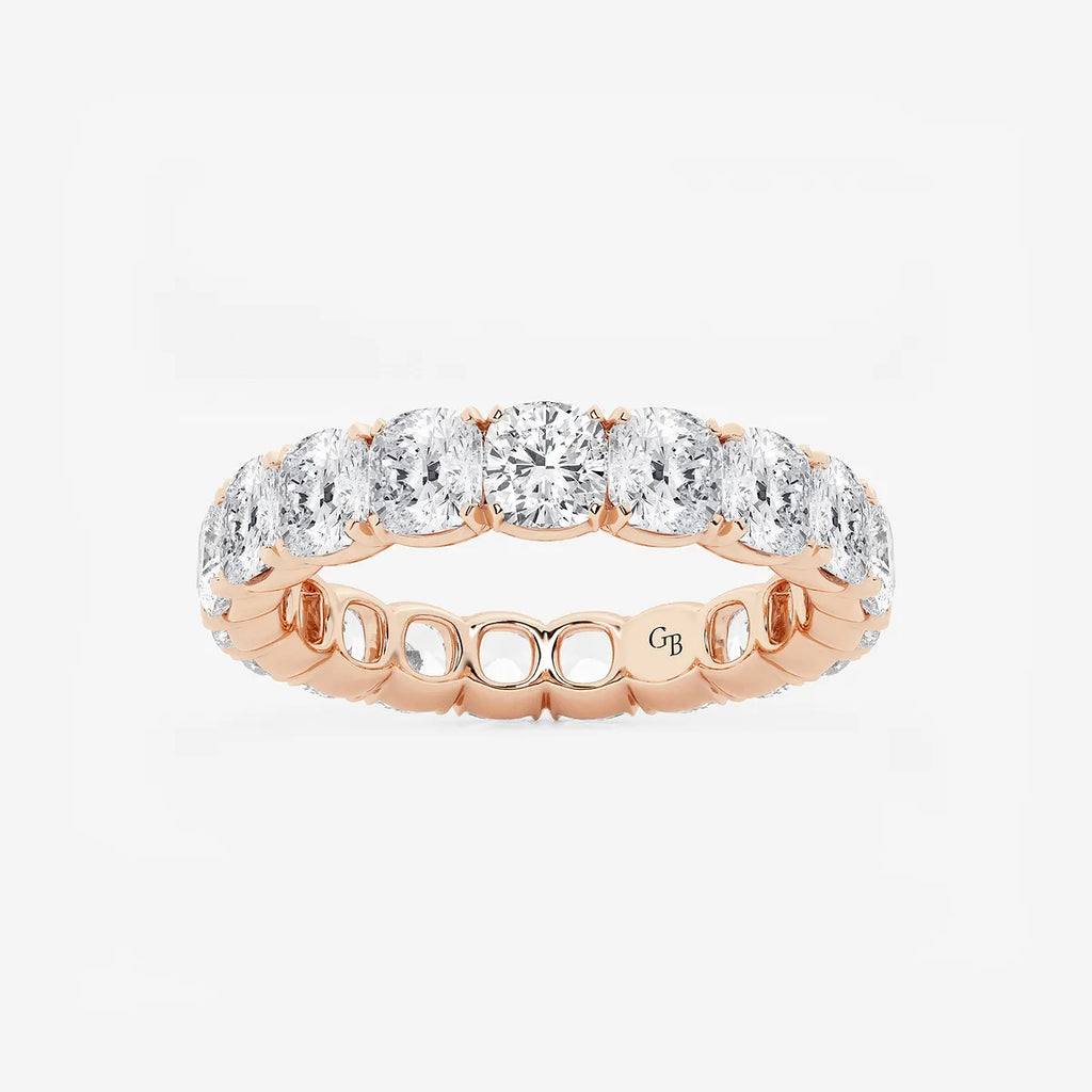 GWA033 - product video for 5 ctw Cushion Lab Grown Diamond Eternity Band - 4.1mm Width