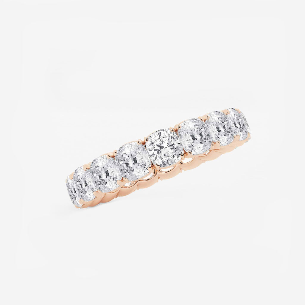 GWA033 - Additional Image 1 for  5 ctw Cushion Lab Grown Diamond Eternity Band - 4.1mm Width