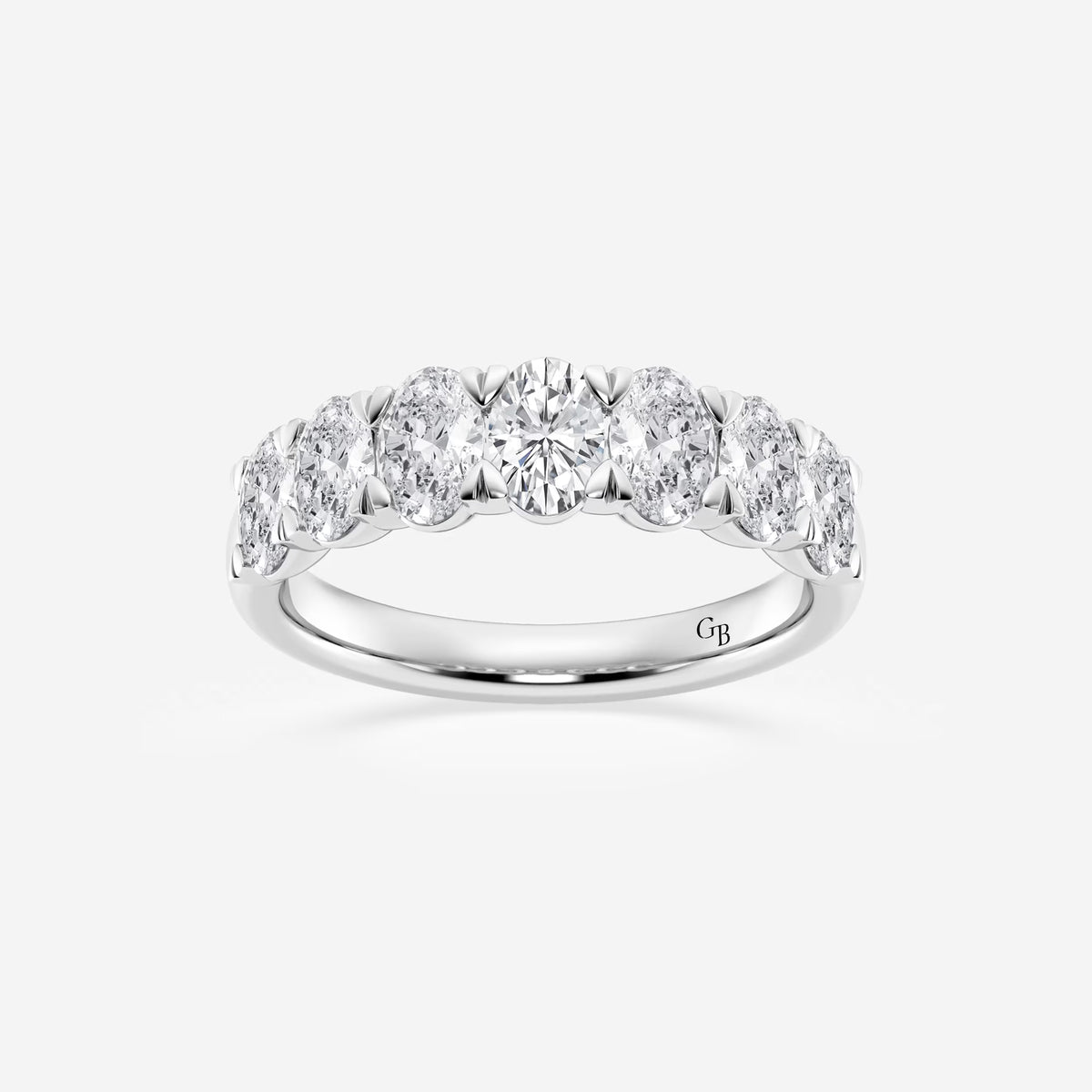 GWA034 - 2 ctw Oval Lab Grown Diamond Seven-Stone Anniversary Band