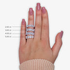 GWA034 - Additional Image 2 for  3 ctw Oval Lab Grown Diamond Seven-Stone Anniversary Band