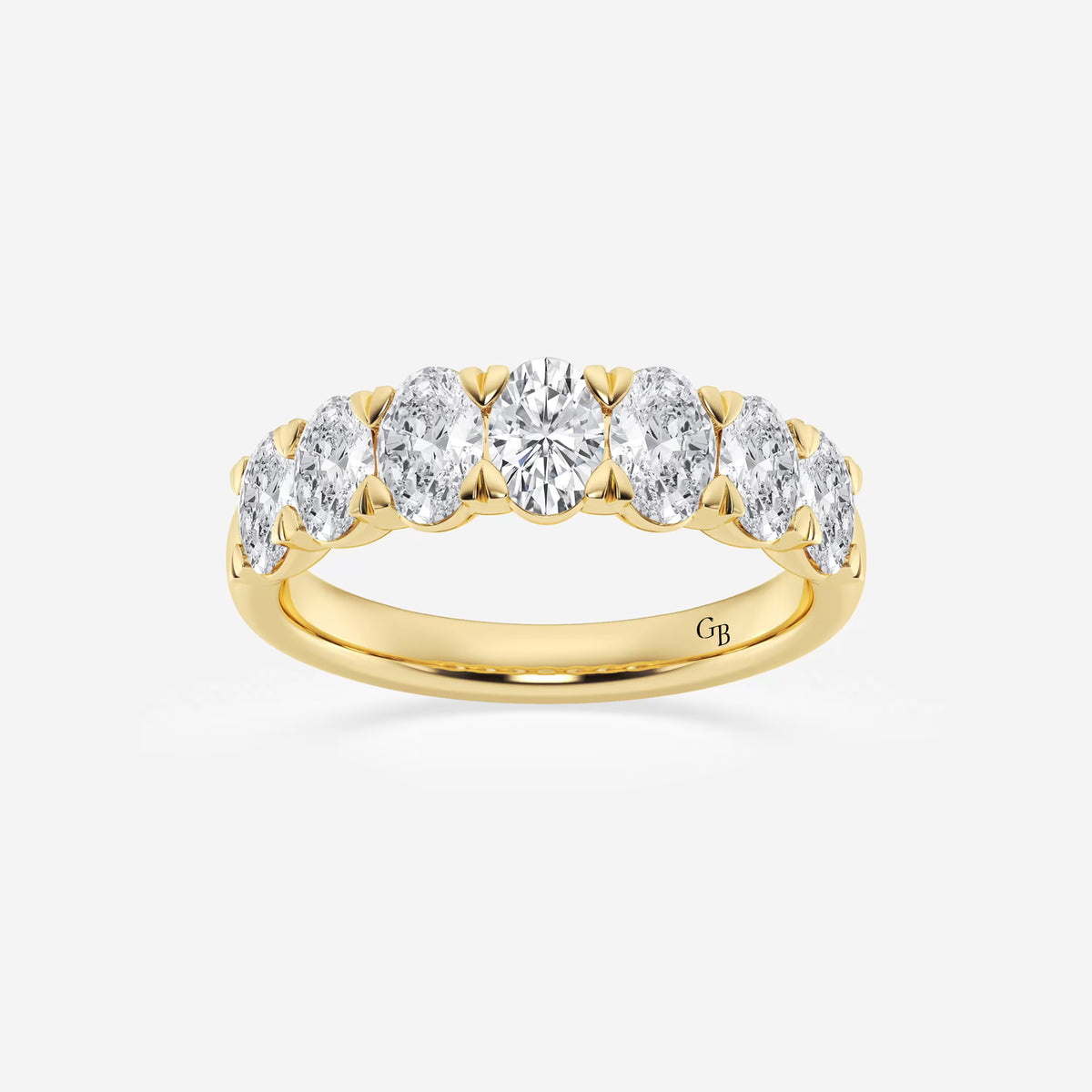 GWA034 - 2 ctw Oval Lab Grown Diamond Seven-Stone Anniversary Band