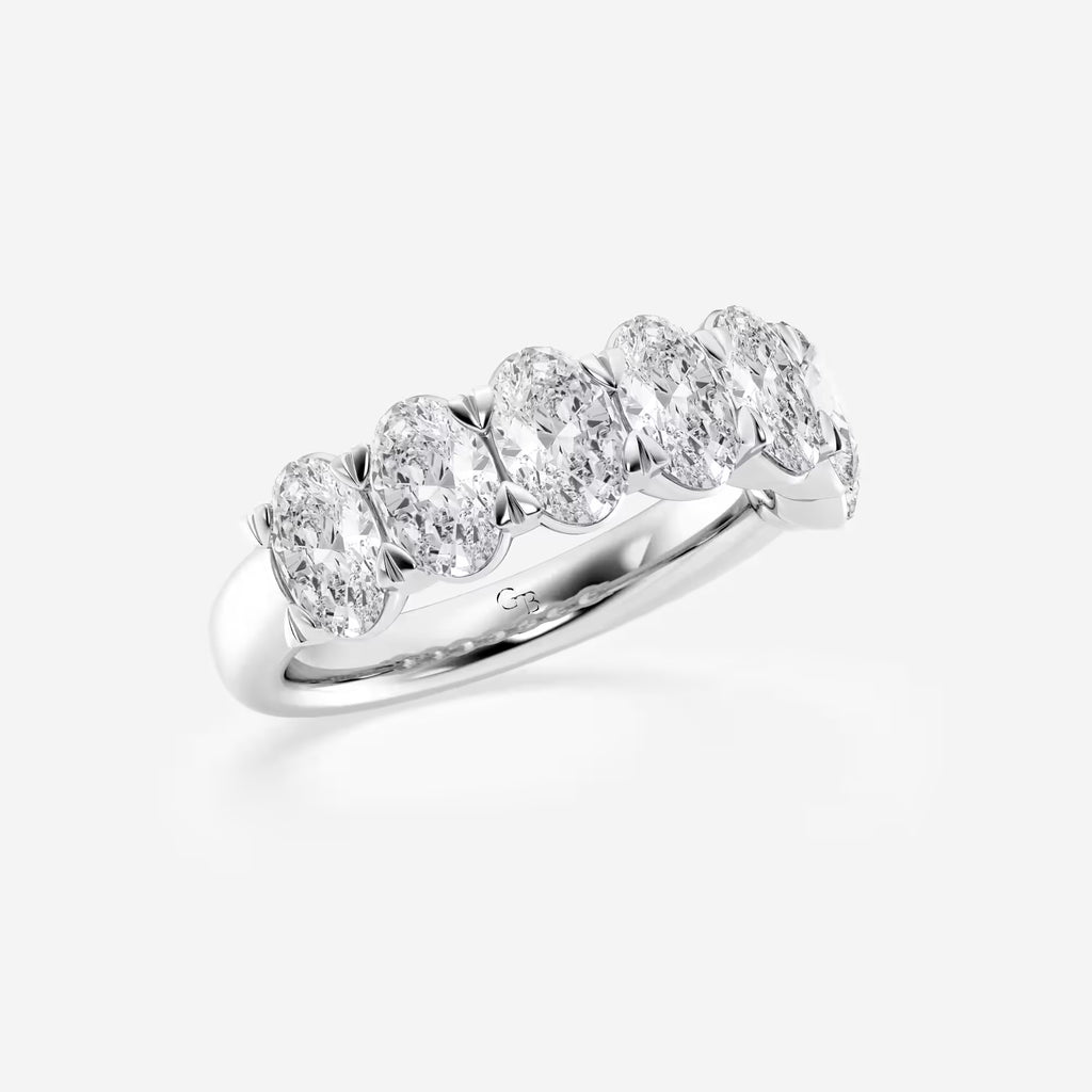 GWA034 - Additional Image 1 for  3 ctw Oval Lab Grown Diamond Seven-Stone Anniversary Band
