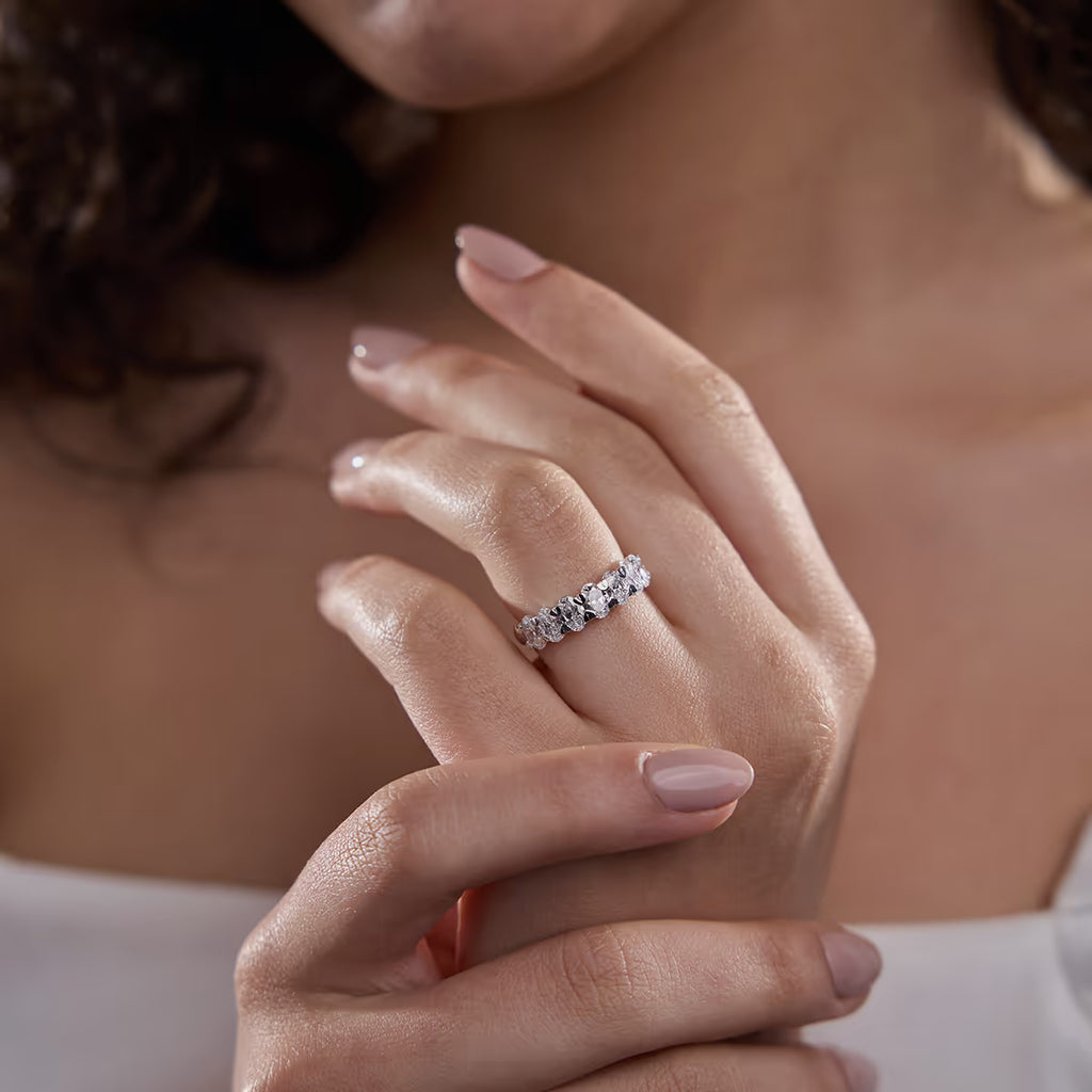 GWA034 - 3 ctw Oval Lab Grown Diamond Seven-Stone Anniversary Band