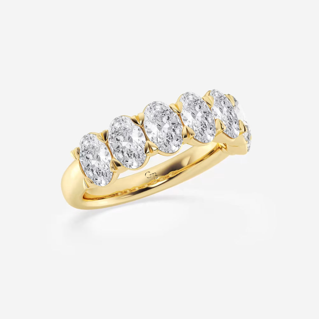 GWA034 - Additional Image 1 for  3 ctw Oval Lab Grown Diamond Seven-Stone Anniversary Band