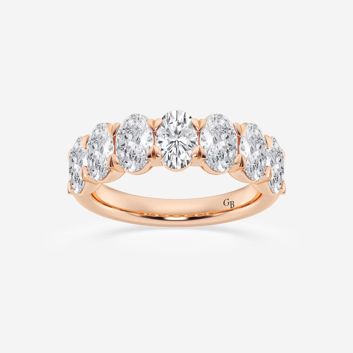 GWA034 - 3 ctw Oval Lab Grown Diamond Seven-Stone Anniversary Band