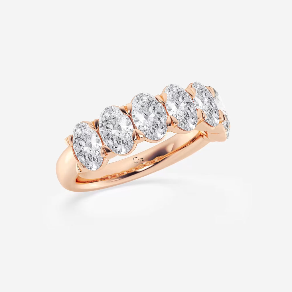 GWA034 - Additional Image 1 for  3 ctw Oval Lab Grown Diamond Seven-Stone Anniversary Band