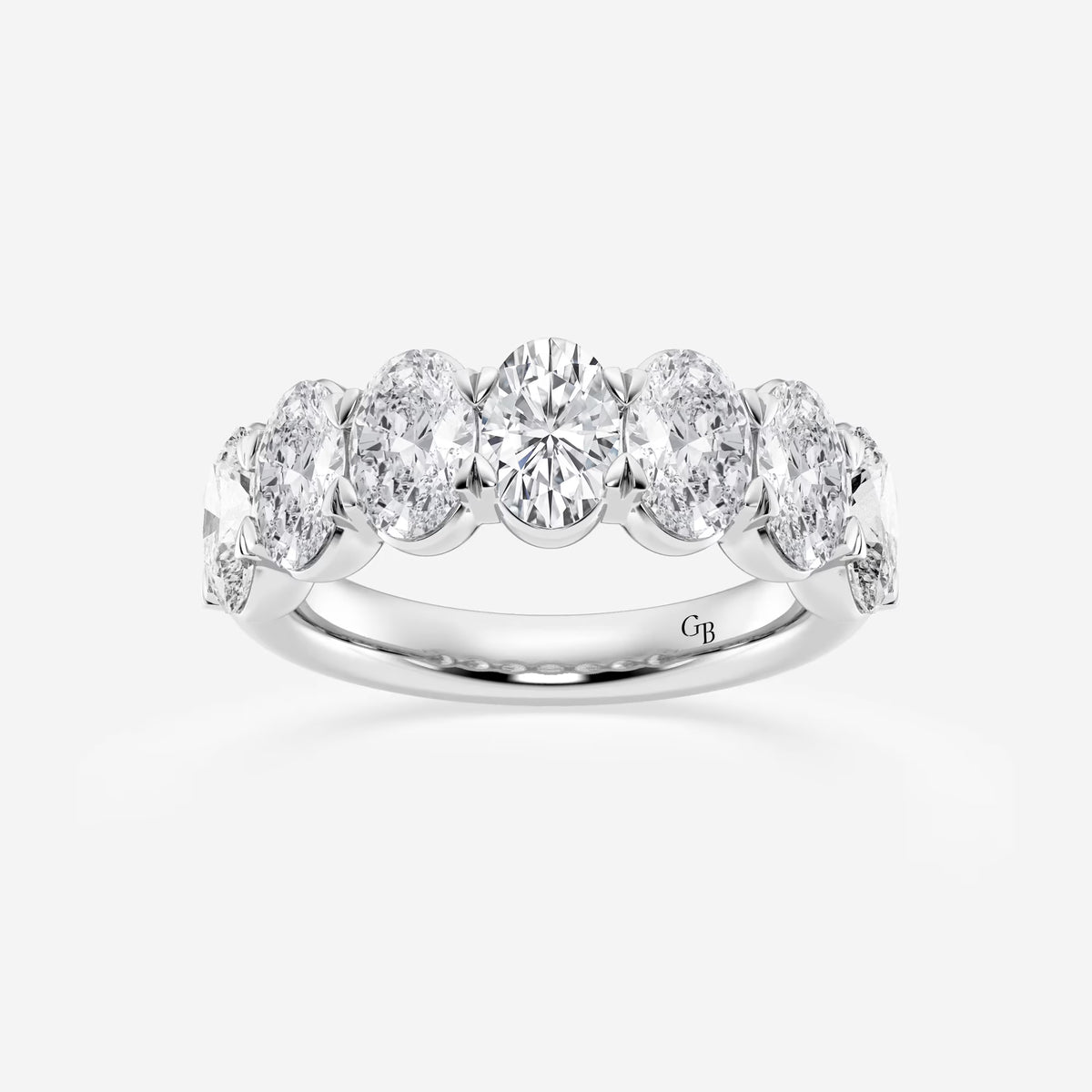 GWA034 - 4 ctw Oval Lab Grown Diamond Seven-Stone Anniversary Band