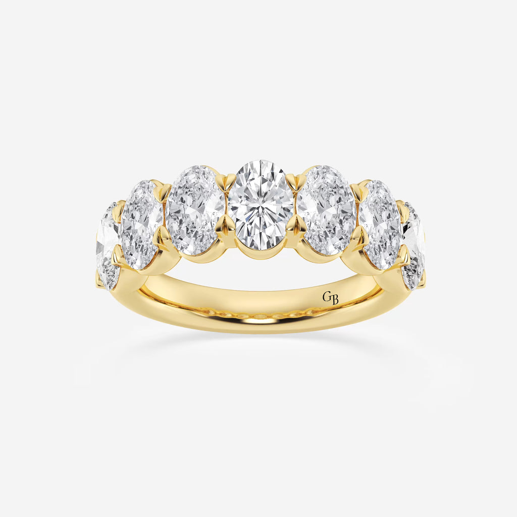 GWA034 - 4 ctw Oval Lab Grown Diamond Seven-Stone Anniversary Band