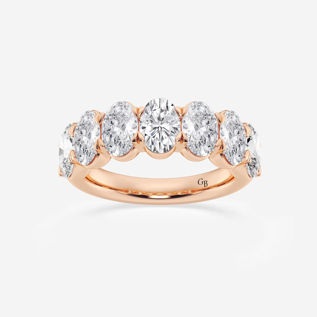 GWA034 - 4 ctw Oval Lab Grown Diamond Seven-Stone Anniversary Band