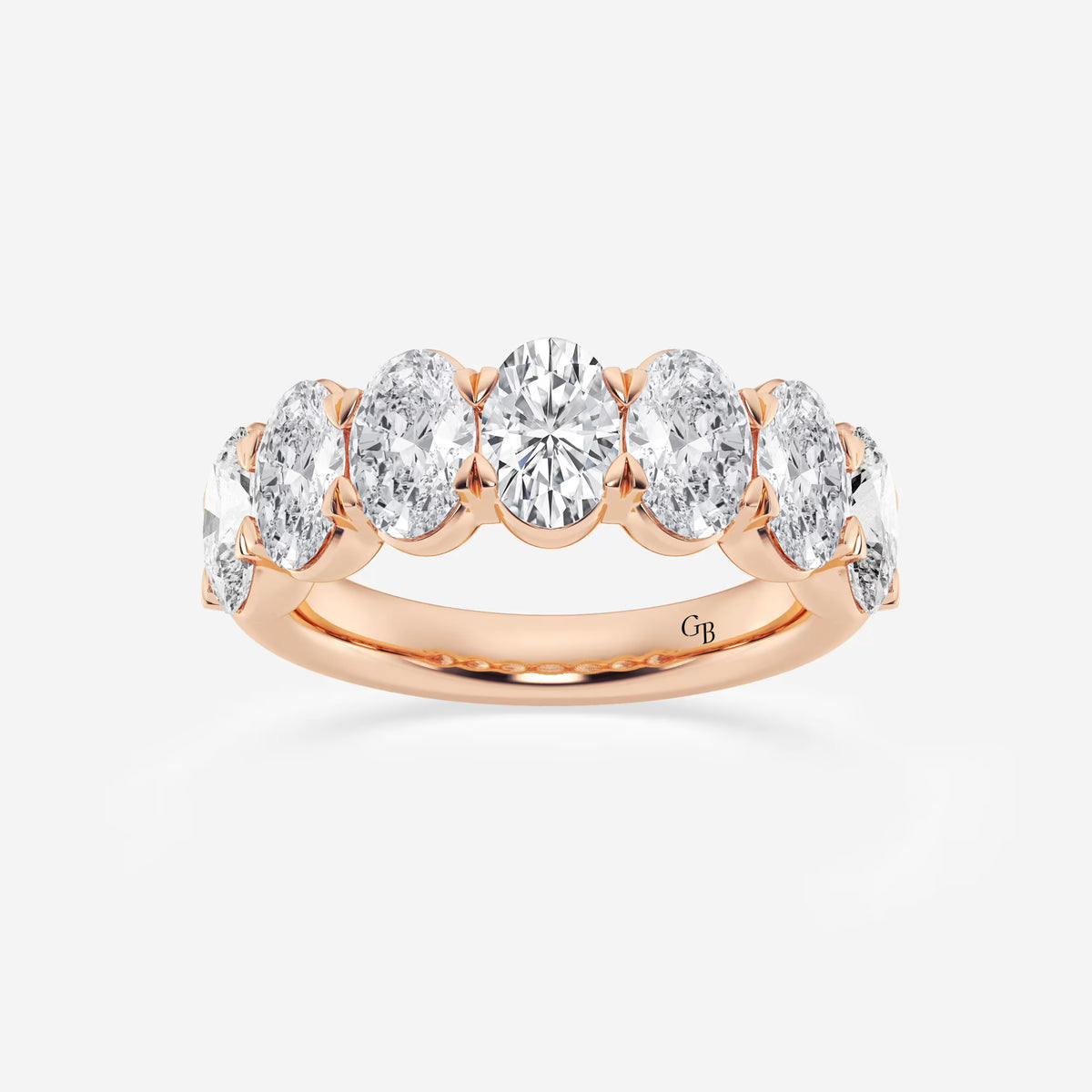 GWA034 - 4 ctw Oval Lab Grown Diamond Seven-Stone Anniversary Band