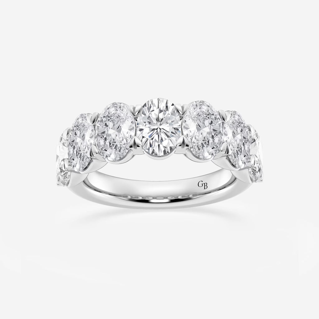 GWA034 - 5 ctw Oval Lab Grown Diamond Seven-Stone Anniversary Band