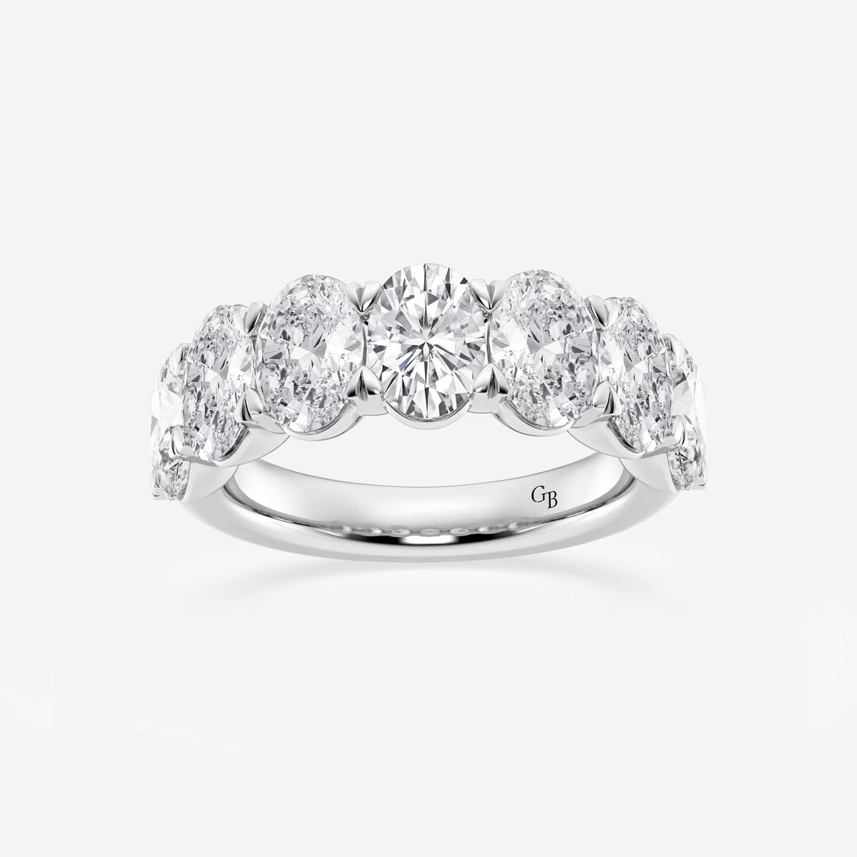 GWA034 - 5 ctw Oval Lab Grown Diamond Seven-Stone Anniversary Band