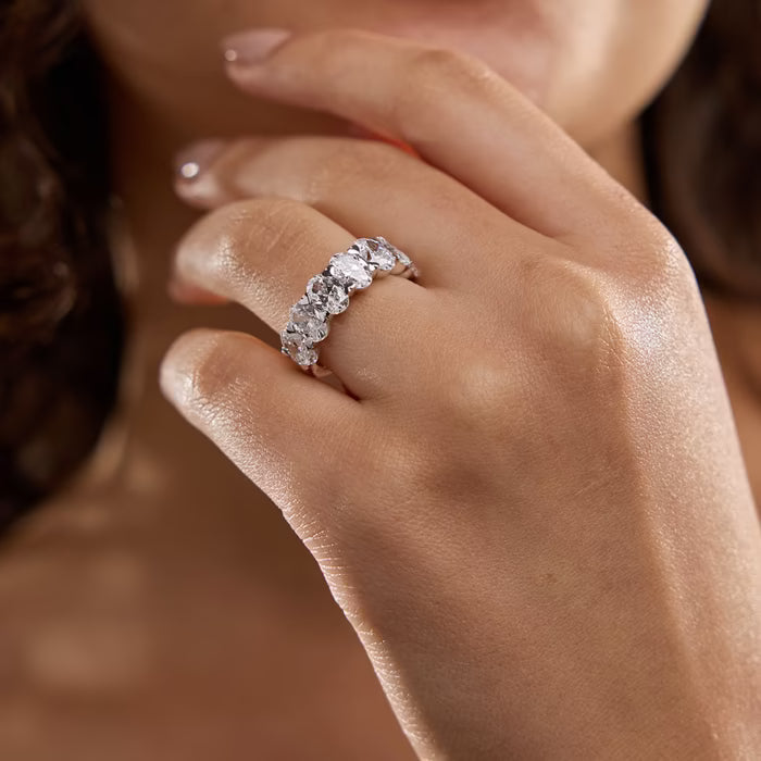 GWA034 - 5 ctw Oval Lab Grown Diamond Seven-Stone Anniversary Band