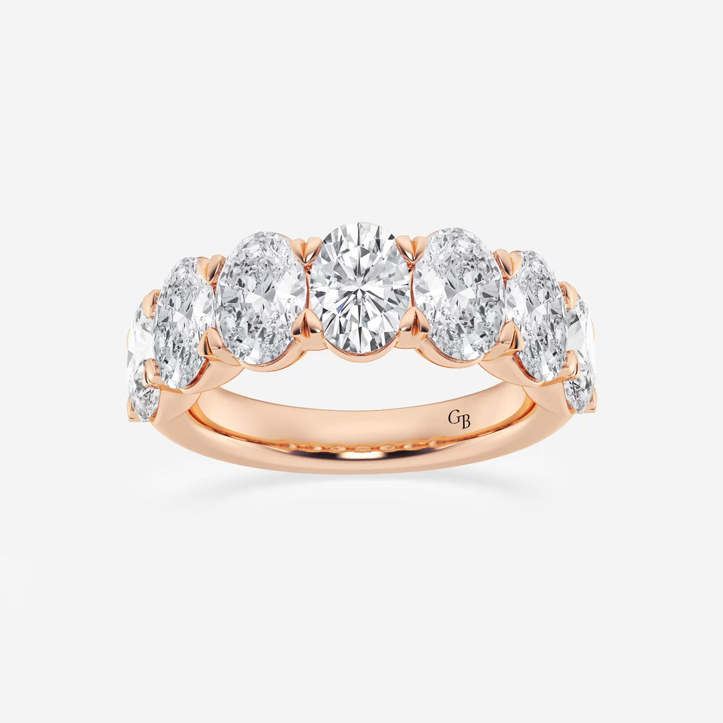 GWA034 - 5 ctw Oval Lab Grown Diamond Seven-Stone Anniversary Band