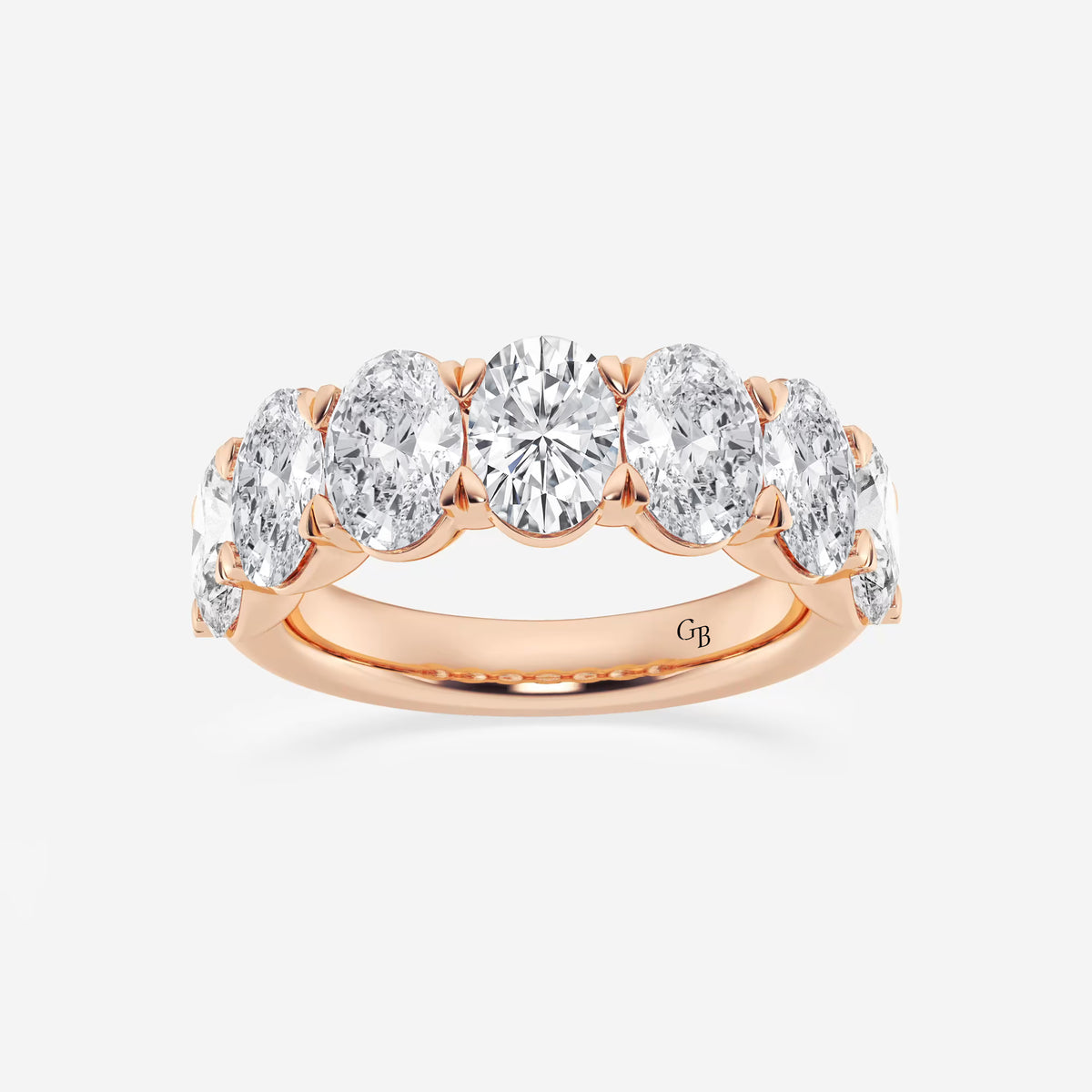 GWA034 - 5 ctw Oval Lab Grown Diamond Seven-Stone Anniversary Band