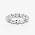 GWA035 - 6 ctw Cushion Lab Grown Diamond Eternity Band With Side Stone Accents - 4.1mm Width