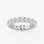 GWA035 - 6 ctw Cushion Lab Grown Diamond Eternity Band With Side Stone Accents - 4.1mm Width
