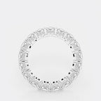 GWA035 - Additional Image 1 for  6 ctw Cushion Lab Grown Diamond Eternity Band With Side Stone Accents - 4.1mm Width