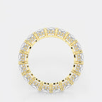GWA035 - Additional Image 1 for  6 ctw Cushion Lab Grown Diamond Eternity Band With Side Stone Accents - 4.1mm Width