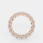 GWA035 - Additional Image 1 for  6 ctw Cushion Lab Grown Diamond Eternity Band With Side Stone Accents - 4.1mm Width